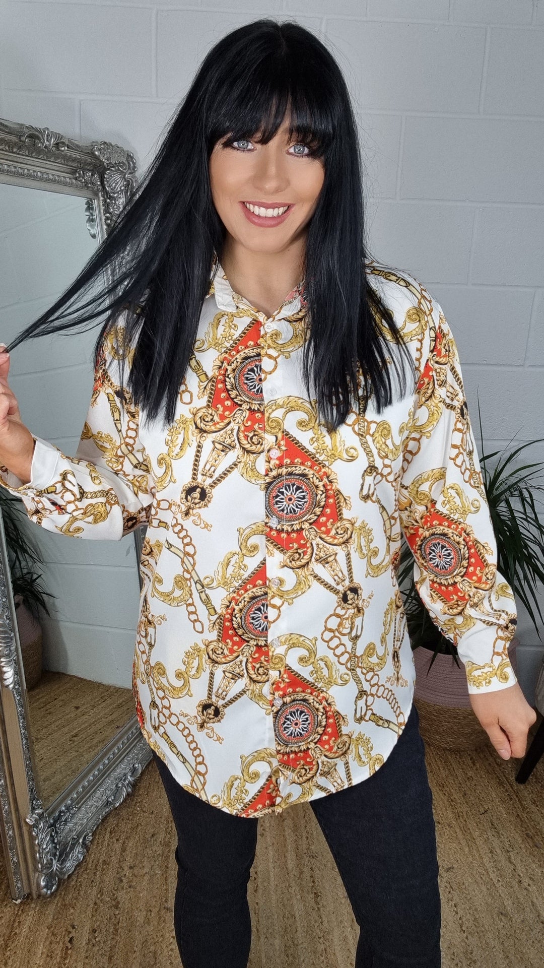 Kourtney Baroque Shirt - White