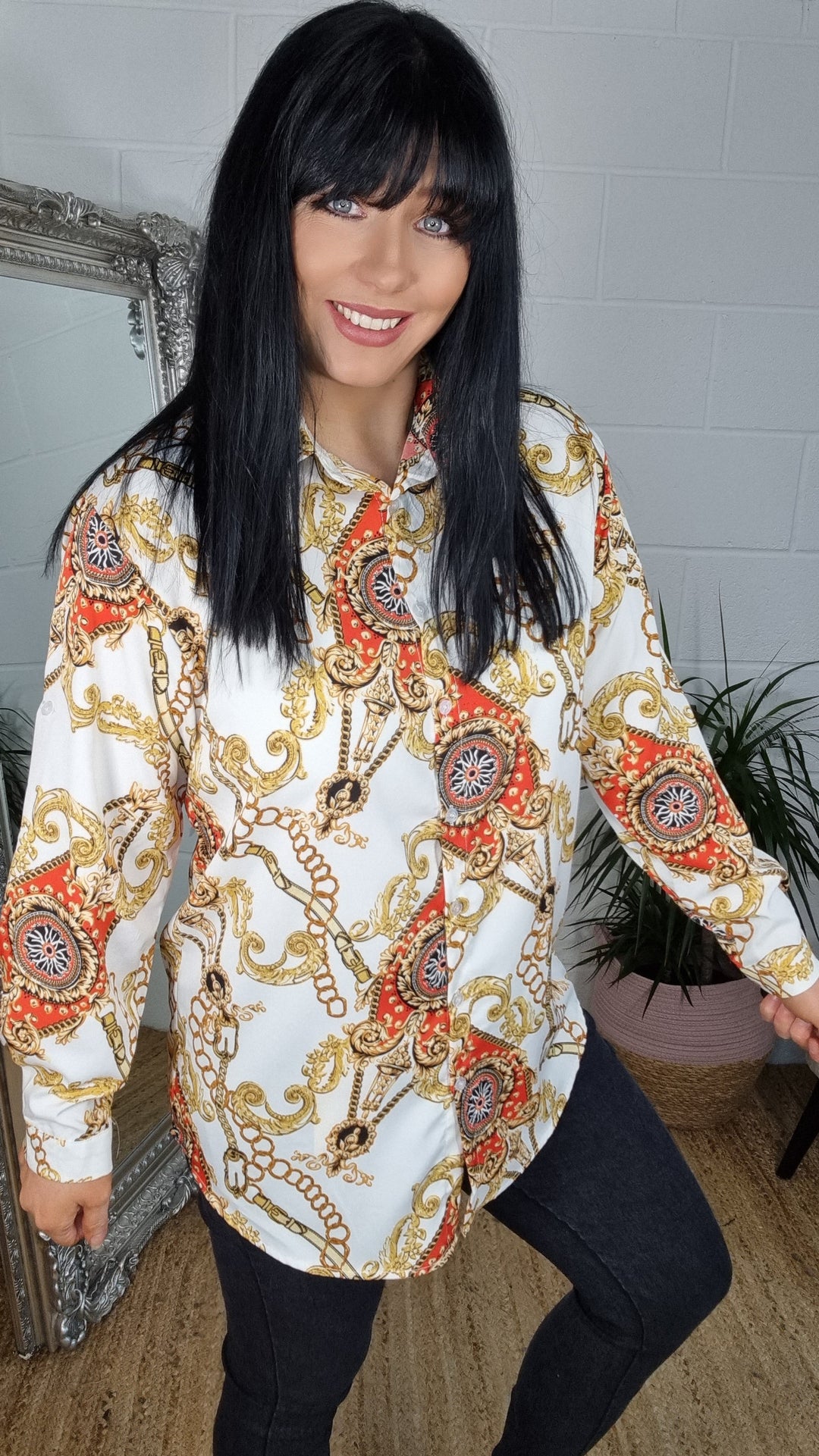 Kourtney Baroque Shirt - White