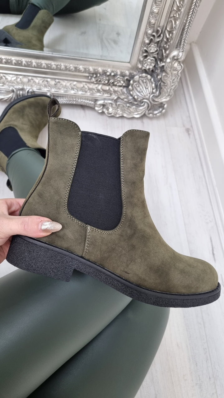 Kensington Ankle Boots - Khaki