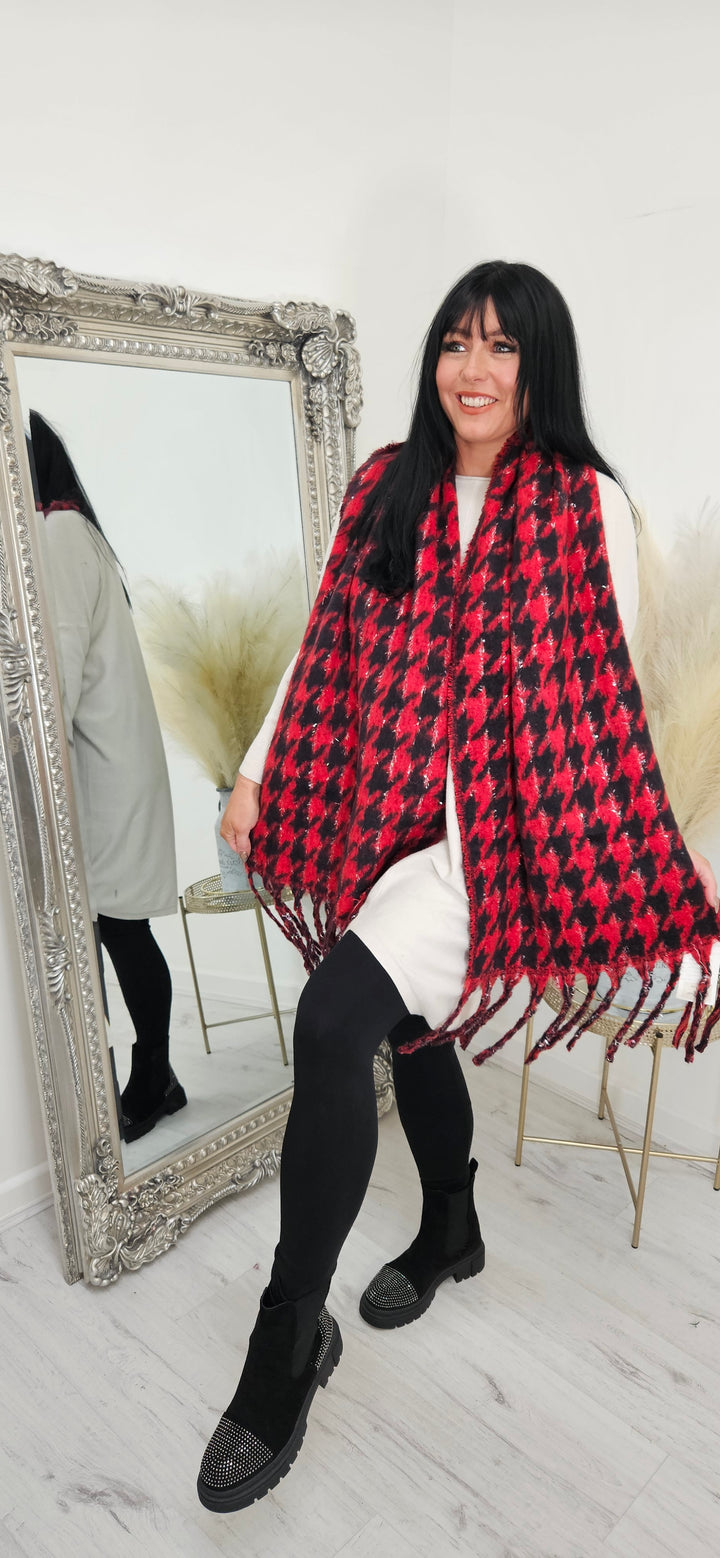 Kensington Dogtooth Tassel Scarf - Choose your colour