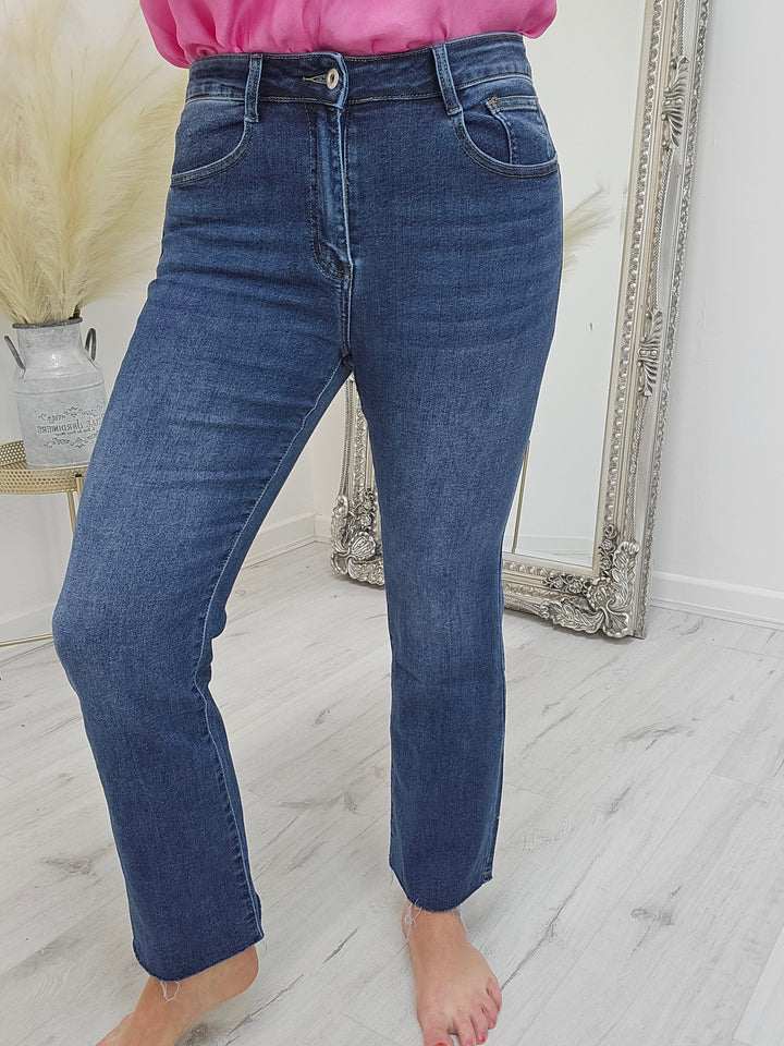 Dark Denim Straight Leg Jeans (All Sizes)