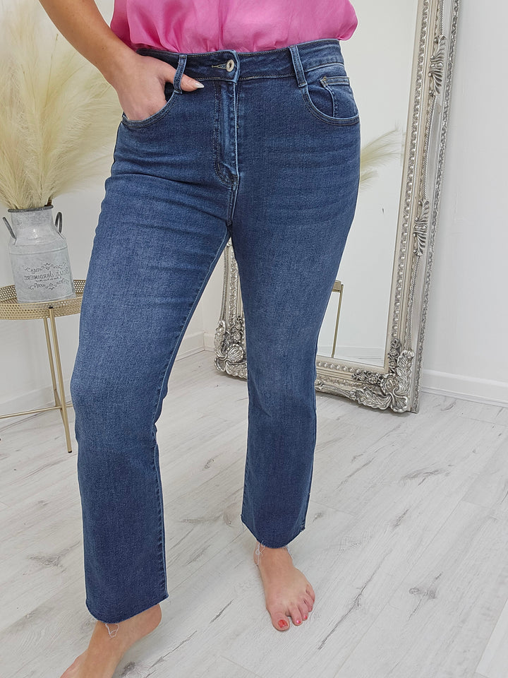 Dark Denim Straight Leg Jeans (All Sizes)