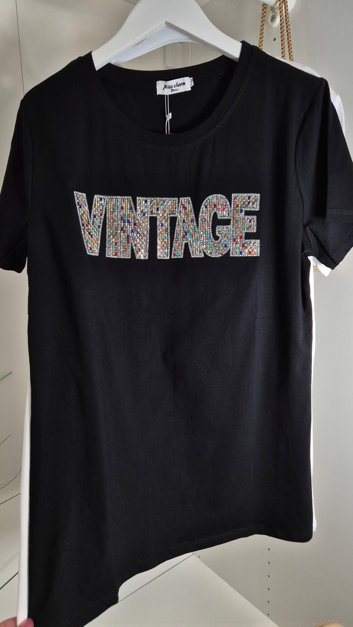 VINTAGE Tee Shirt - Black