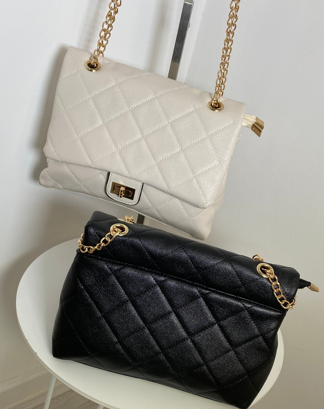 Coco Quilted Tote Bag - Black