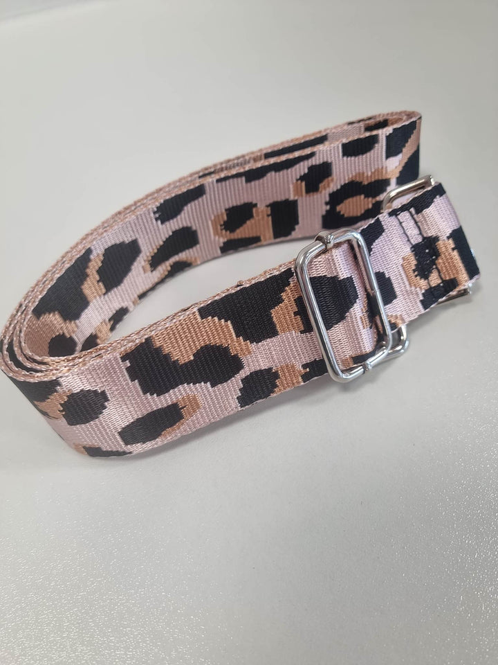 Bag Straps (Canvas) - Pink Leopard