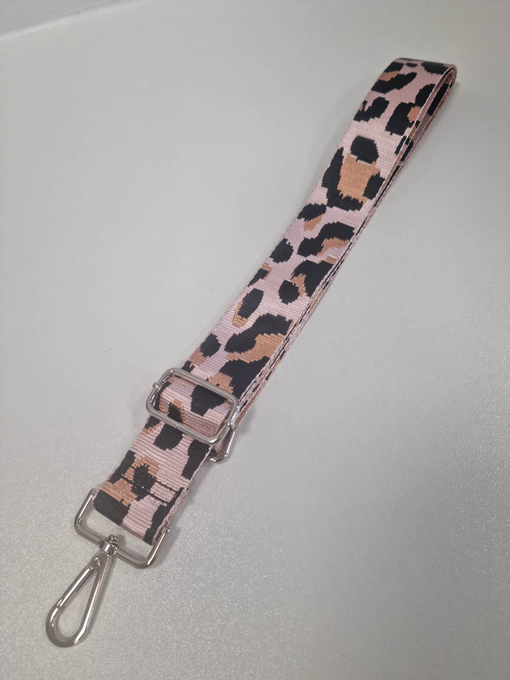 Bag Straps (Canvas) - Pink Leopard