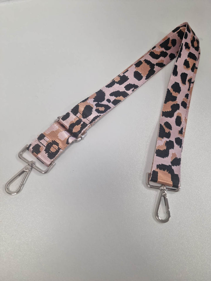 Bag Straps (Canvas) - Pink Leopard