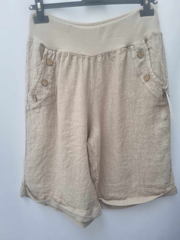 Amalfi Long Linen Shorts - (choose your Colour)