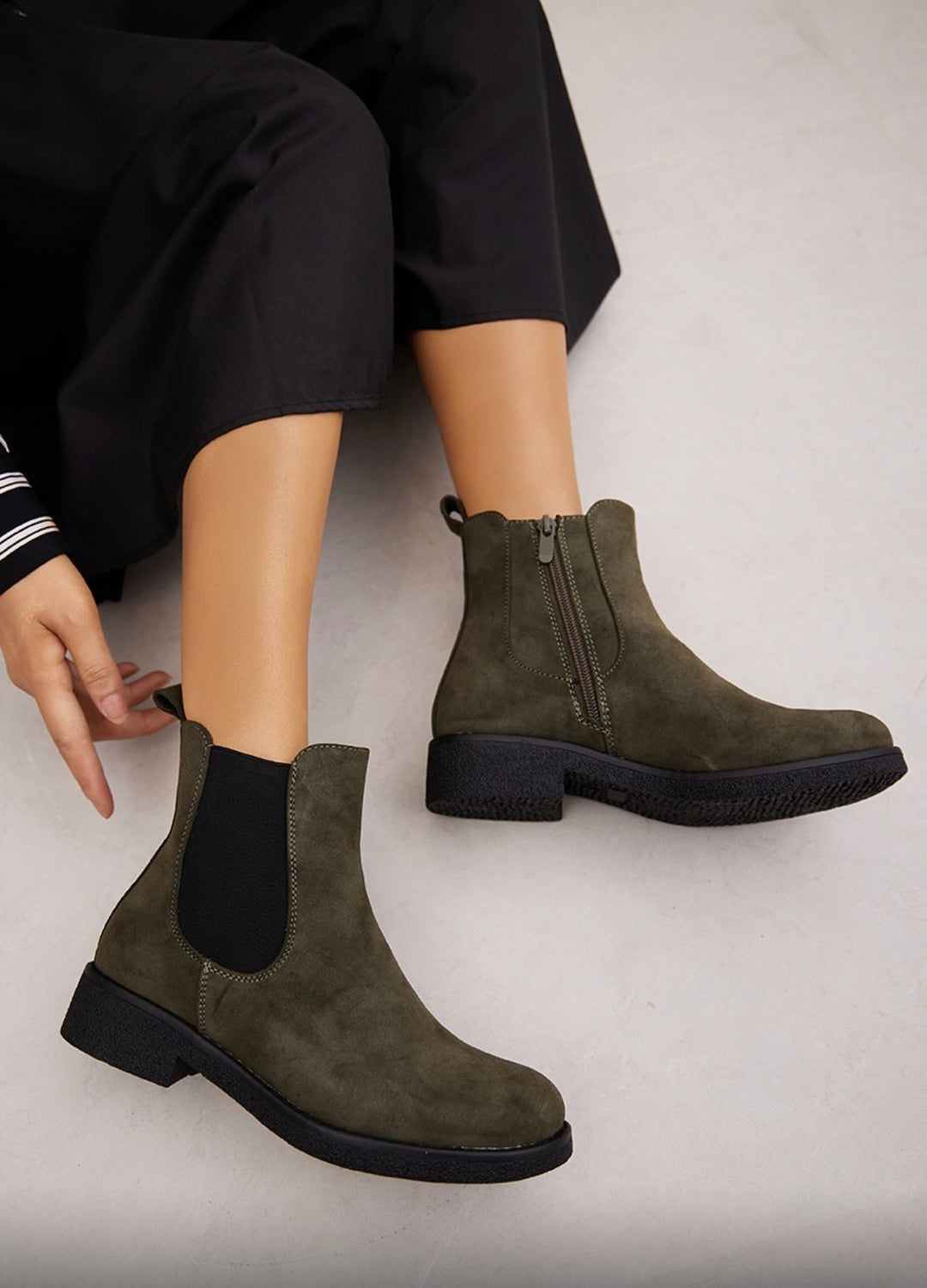 Kensington Ankle Boots - Khaki