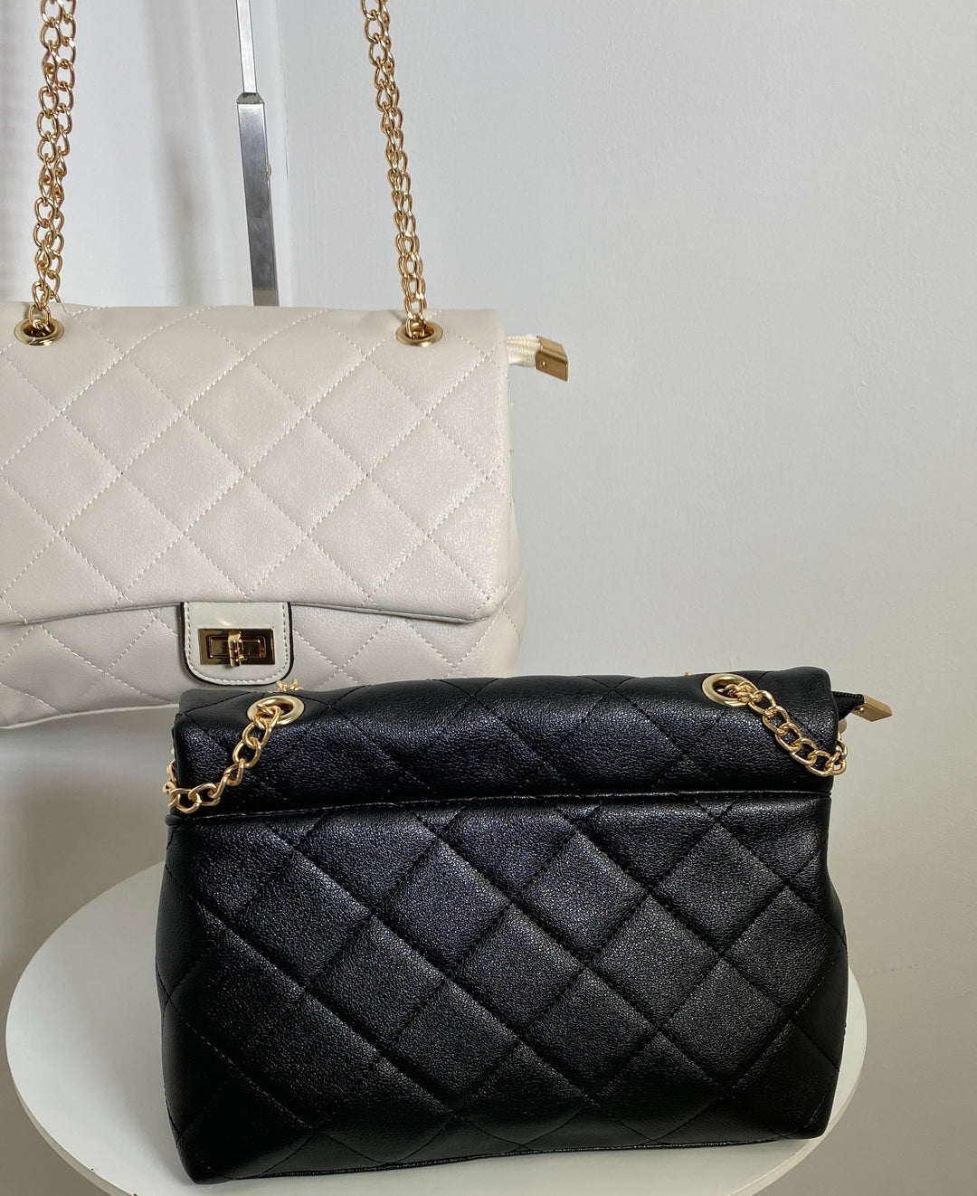 Coco Quilted Tote Bag - Black