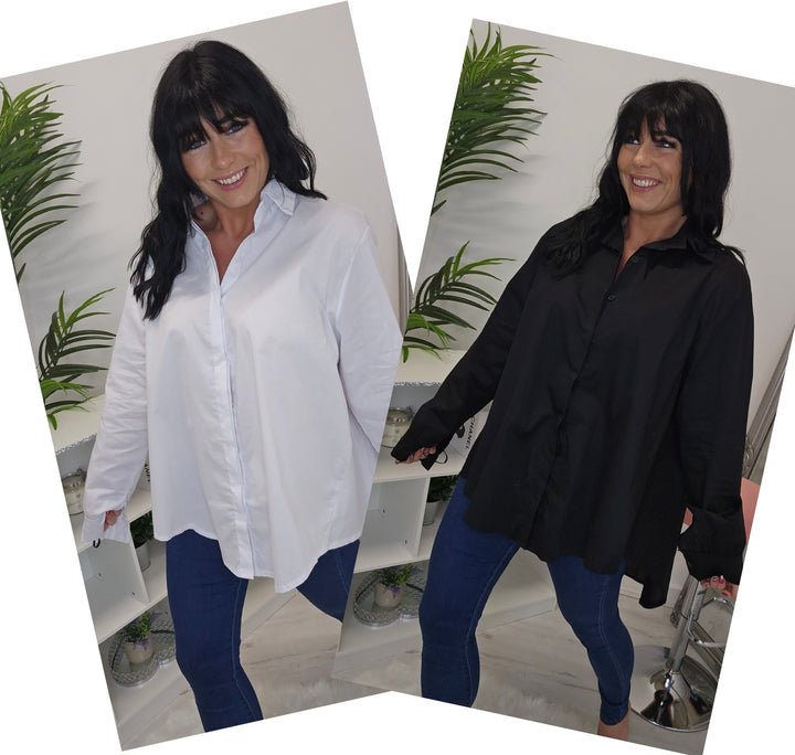 Layering Collared & Cuff Shirt - (choose your Colour) (Curvy)