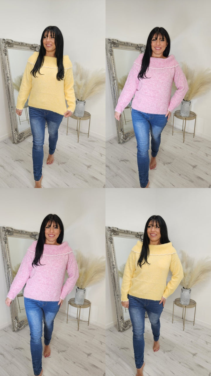 Sienna Off The Shoulder Jumper - (choose your Colour)