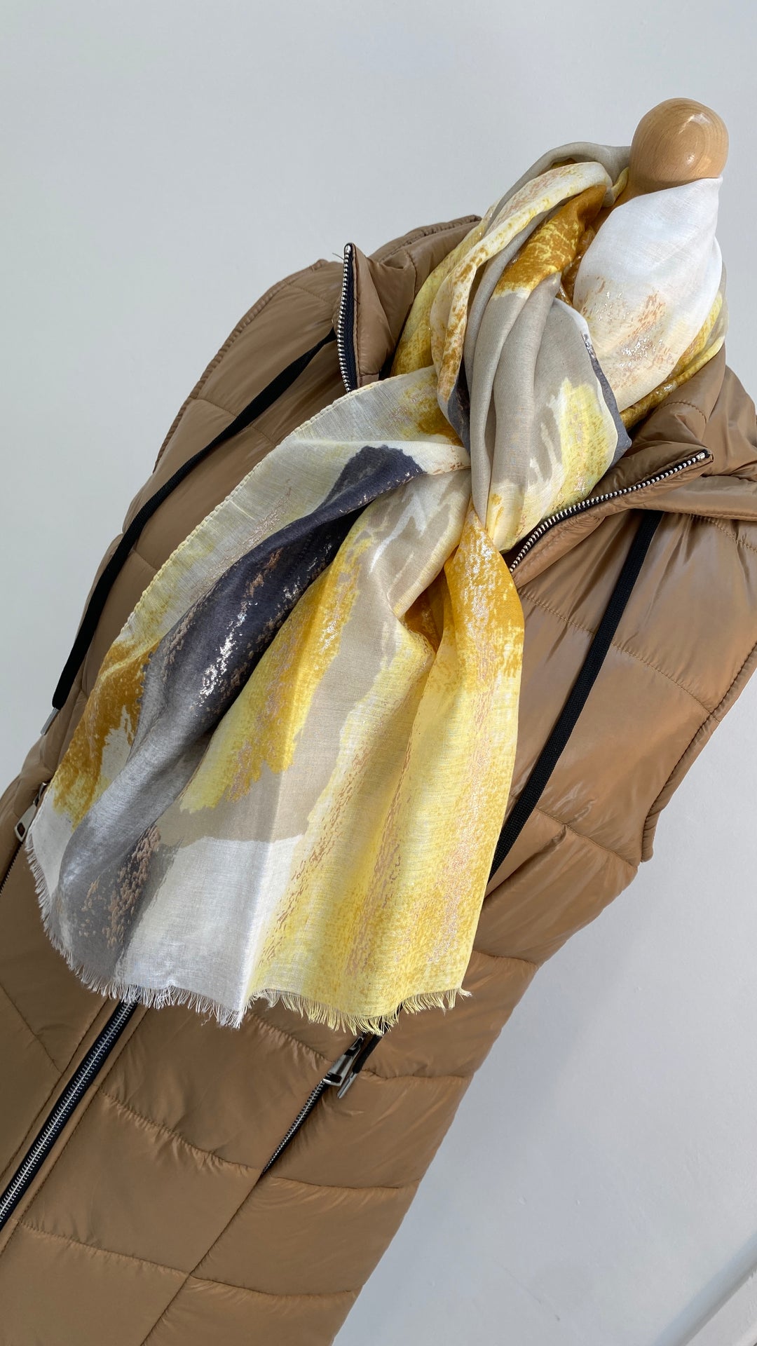 Abstract Sparkly Scarf - Gold