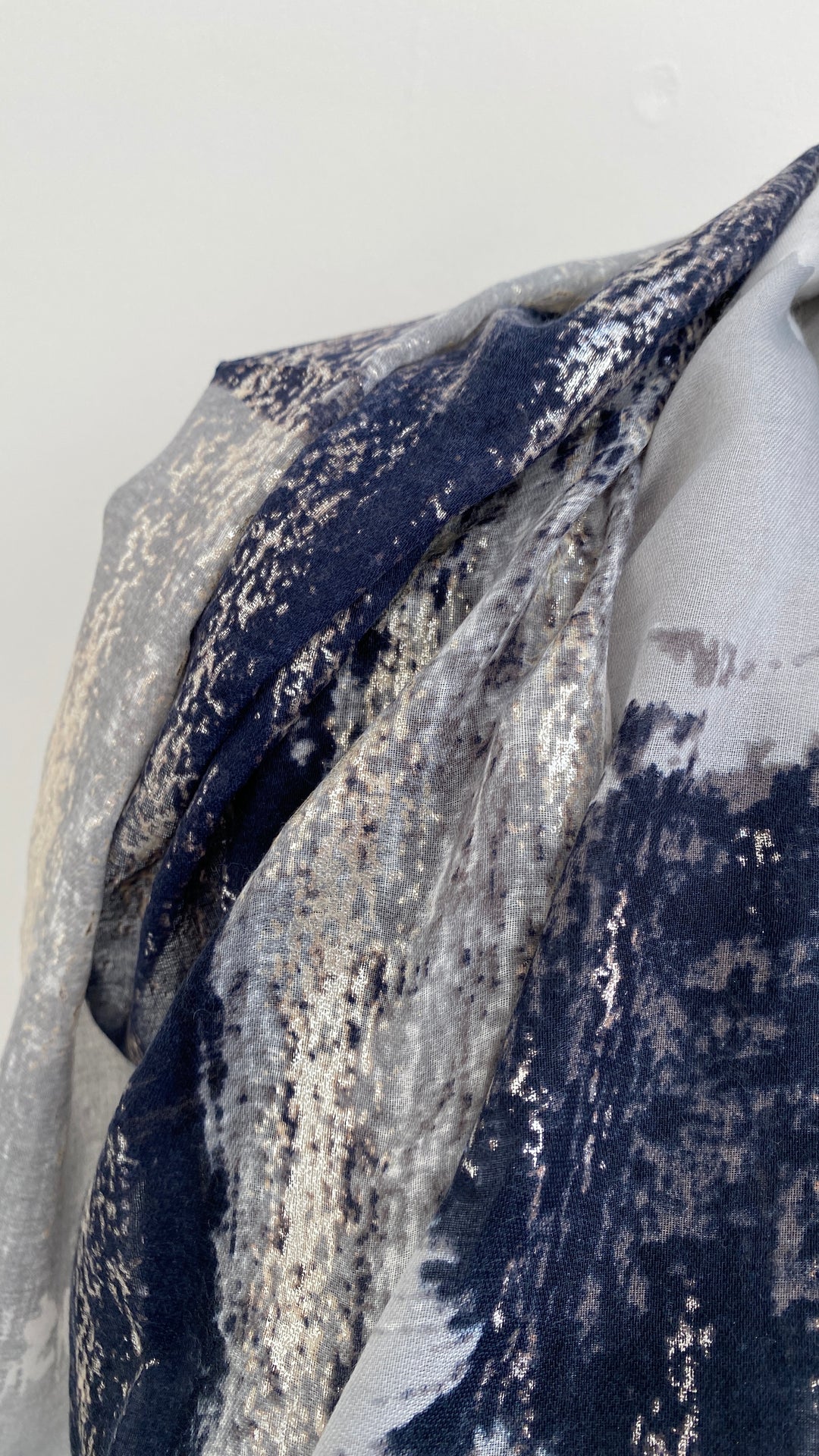 Abstract Sparkly Scarf - Silver