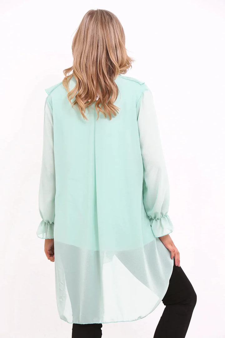 Alexia Ruffled Blouse - Mint