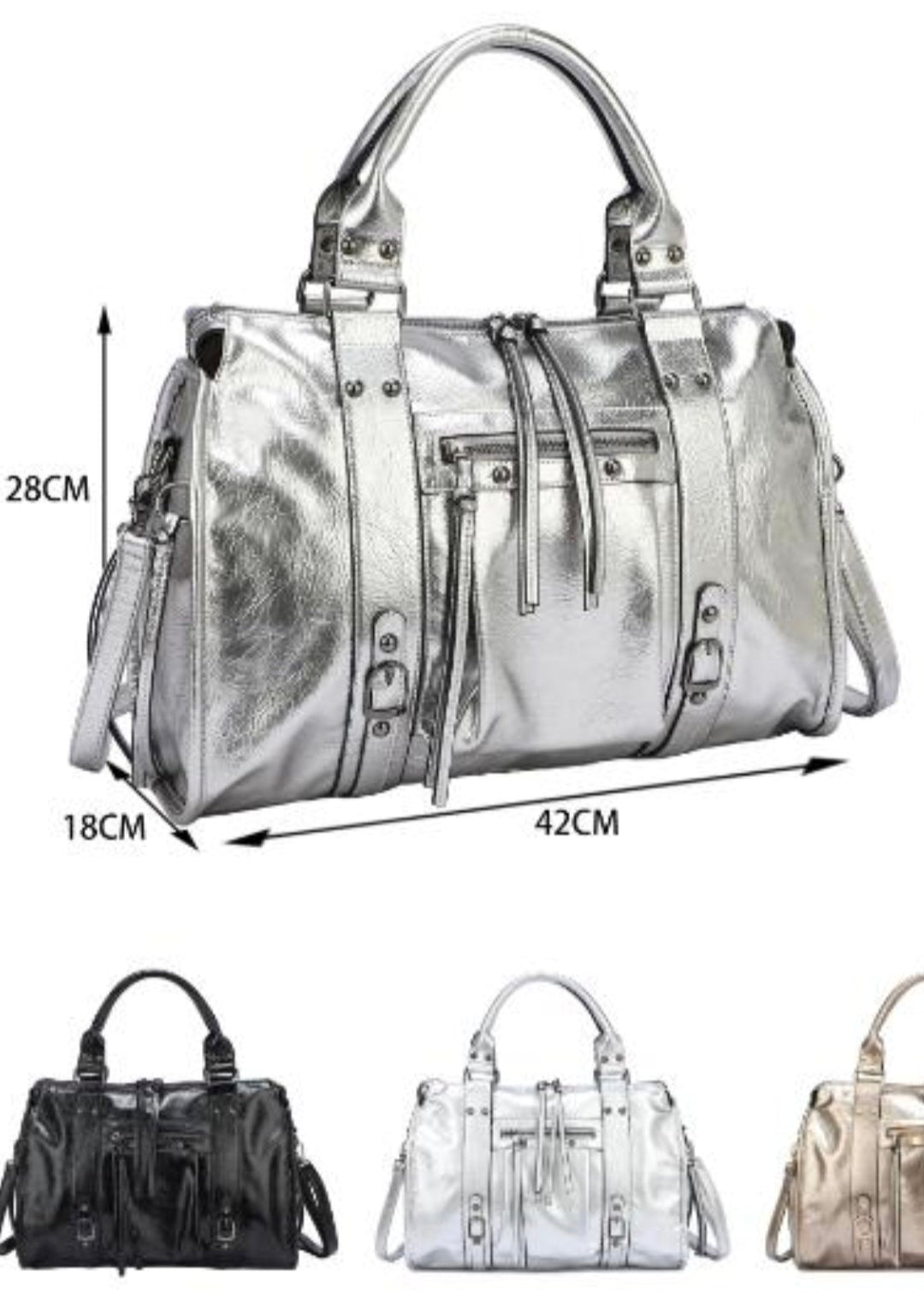 Beverly Hills Metallic Bag (Oversized) - (choose your Colour)