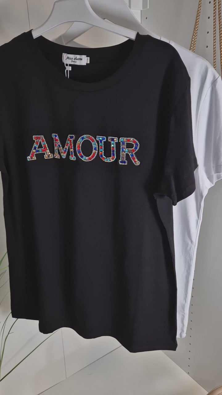 AMOUR Tee Shirt - Black