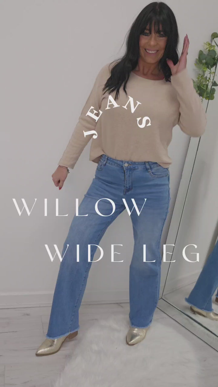 Willow Wide Leg Jeans (G Smack) - (choose your Size)