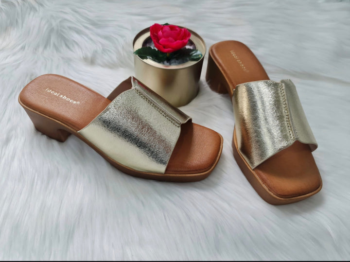 Ibiza Mules - Gold Metallic