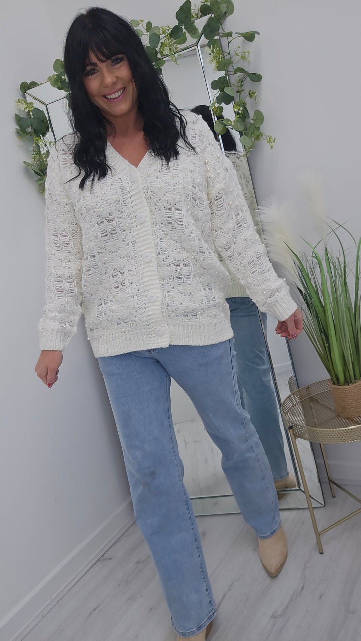 Pearly Cardigan - Cream