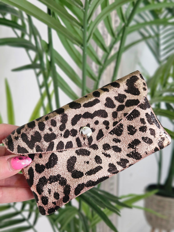 Leopard Print Purse - Large (Choose Your Colour)