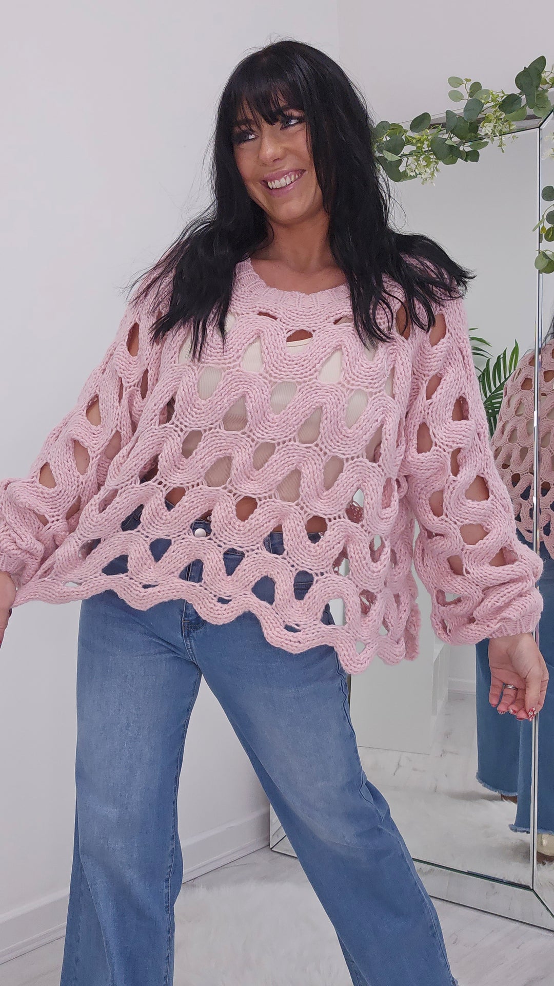 Melissa Oversized Crochet Jumper - (choose your Colour)