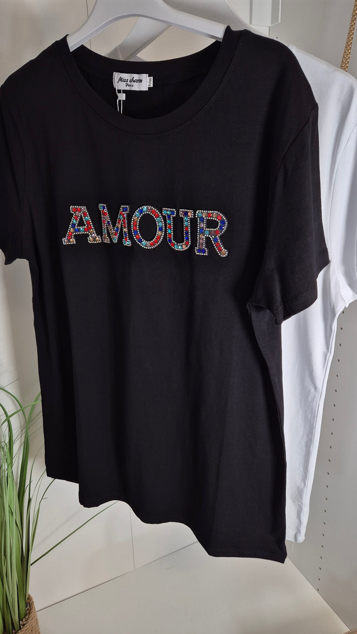 AMOUR Tee Shirt - Black