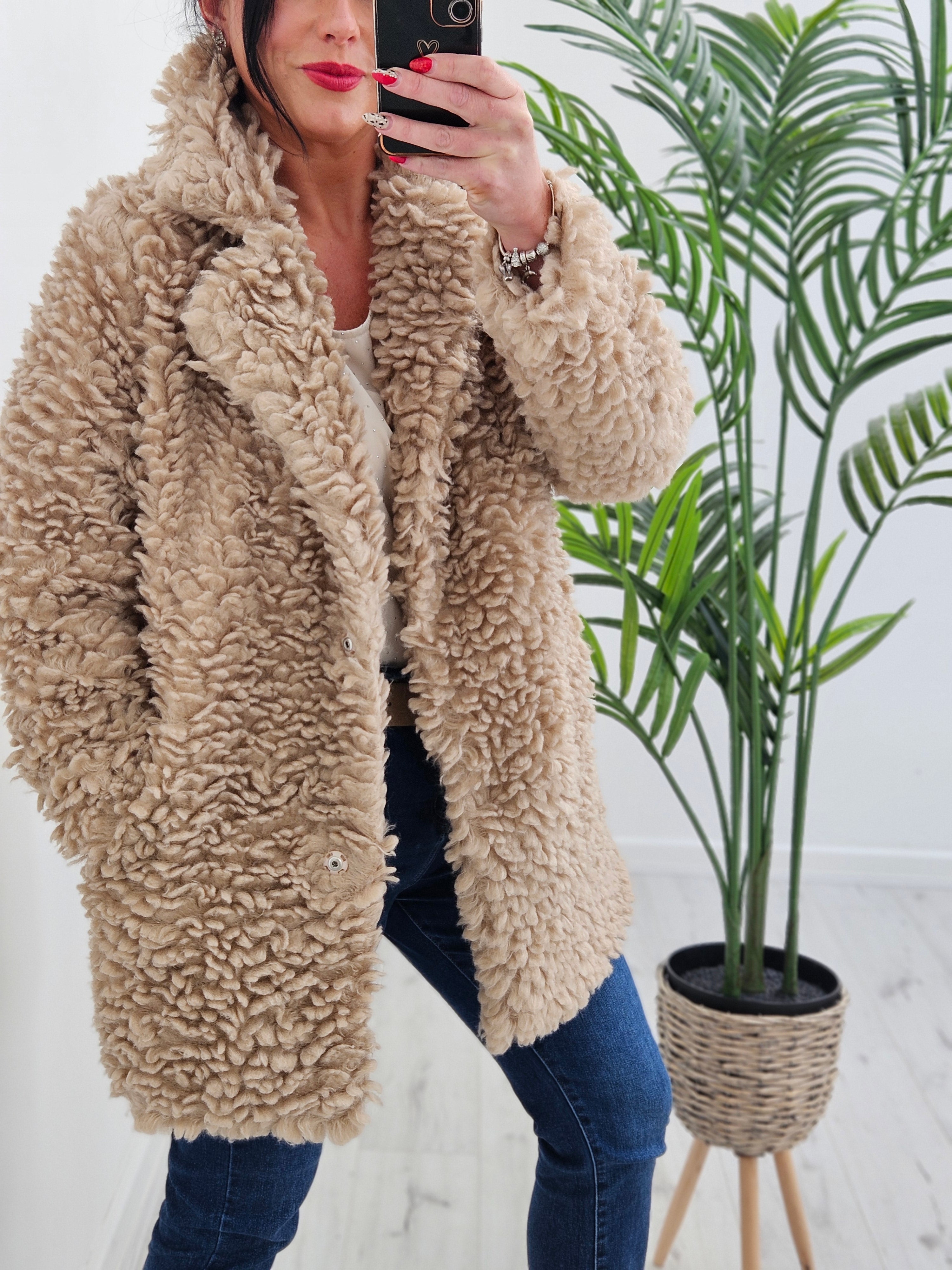 Teddy Coat Oversized choose your Colour Queen Of Fashion