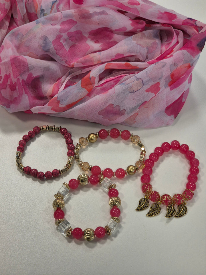 Stacker Bracelets - Pink