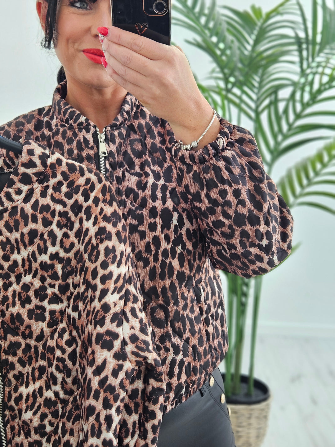 Lana Leopard Zip Bomber Jacket  - (choose your Colour)