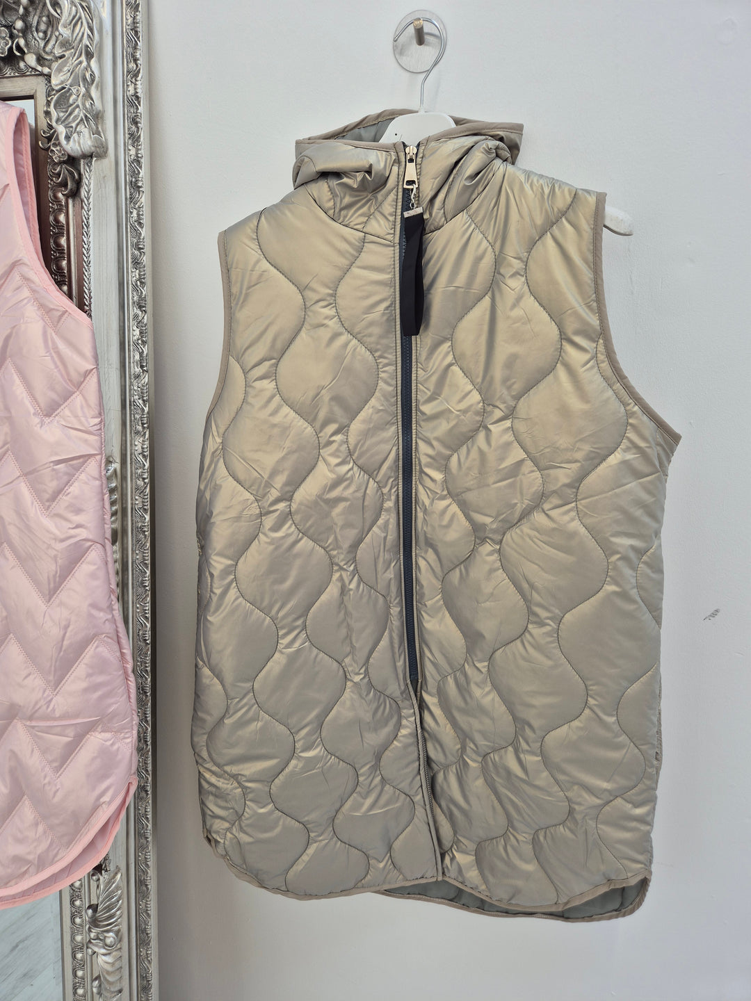 Maisie Metallic Quilted Gilet (Choose your Colour)