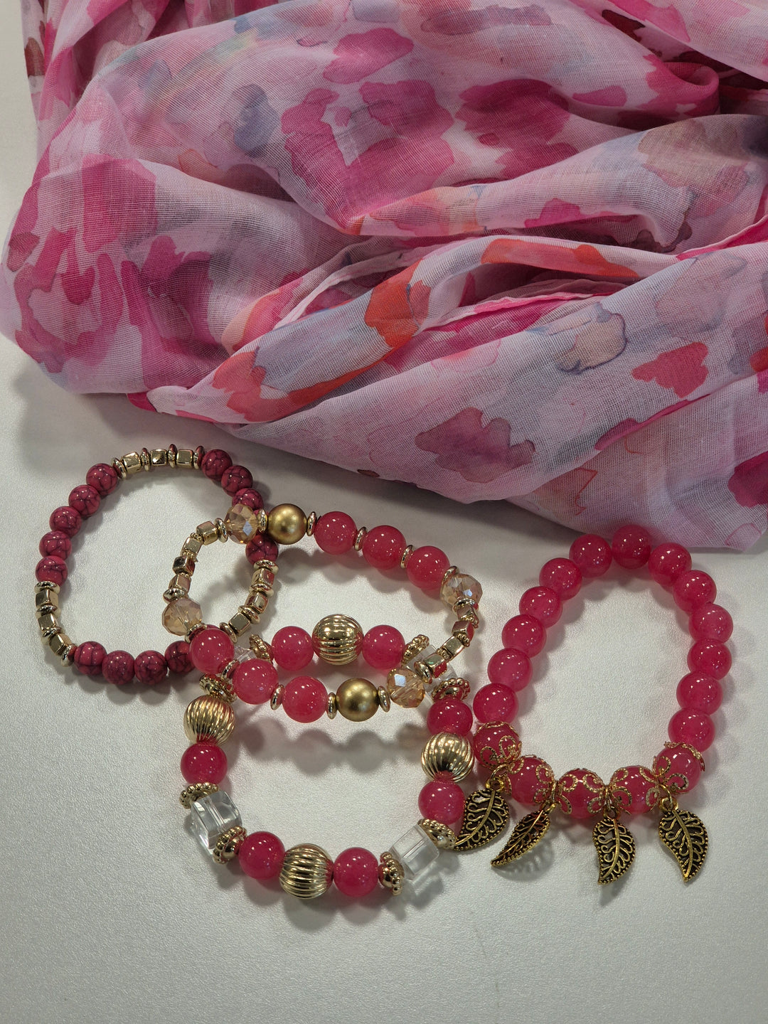 Stacker Bracelets - Pink