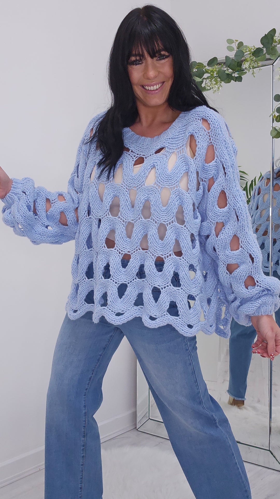 Melissa Oversized Crochet Jumper - (choose your Colour)