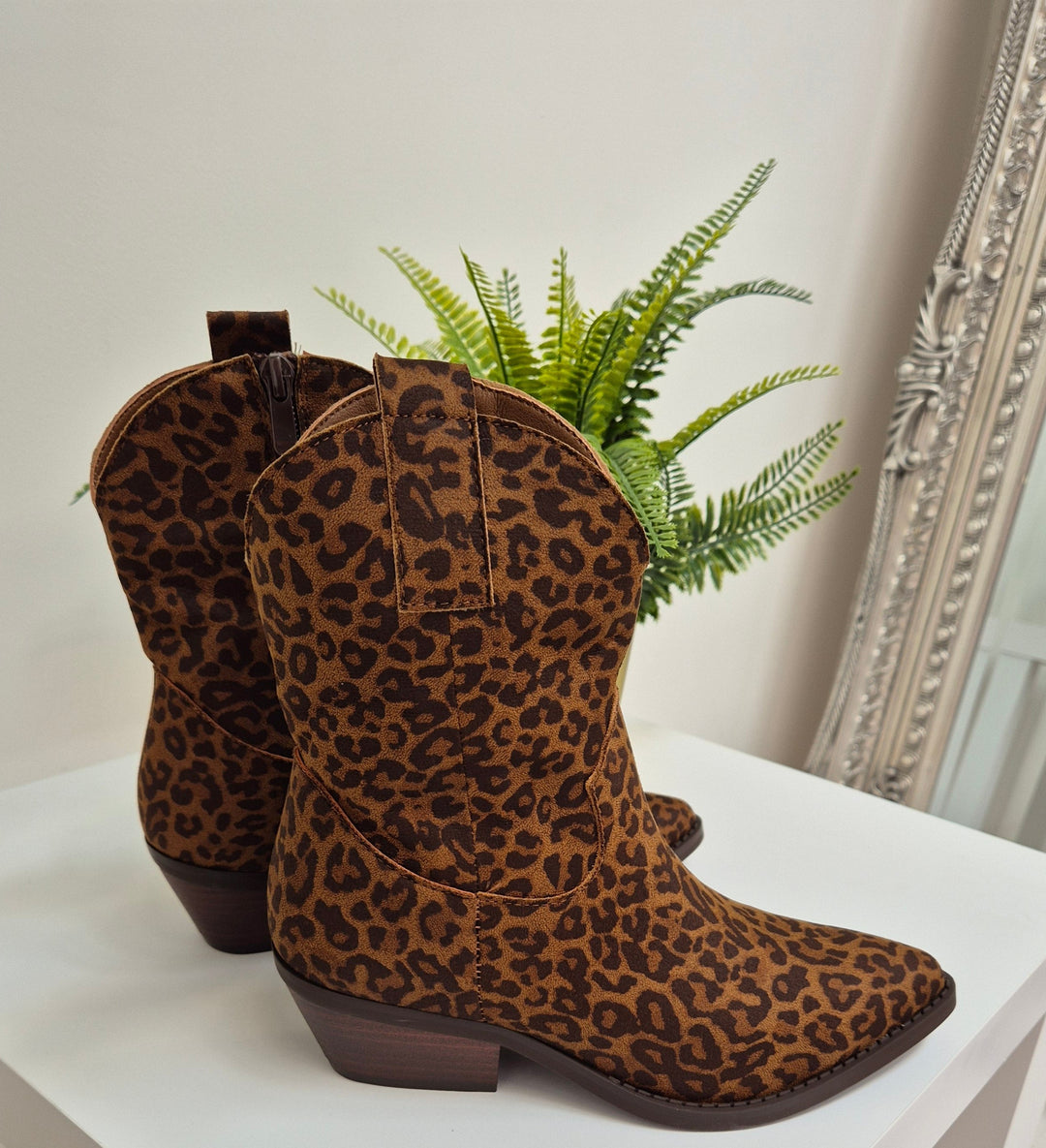 Savannah Leopard Cowboy Boots (choose your Size)