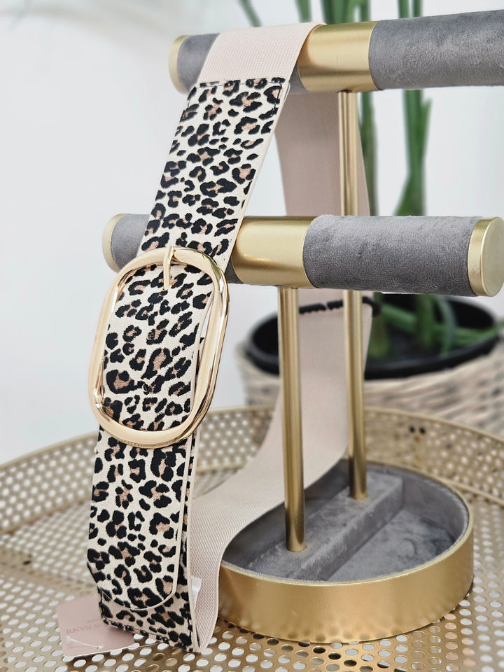 Stretchy Leopard Print Belt - ( Choose your colour )