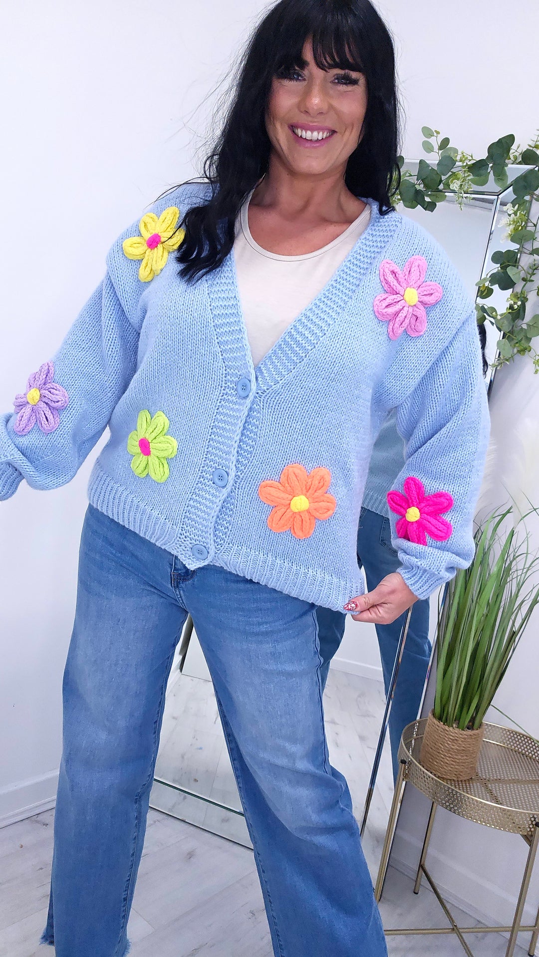 Daisy Cardigan - Blue (choose your Size)