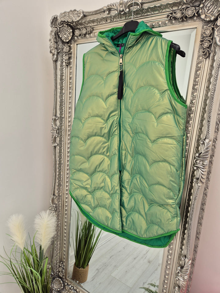 Maisie Metallic Quilted Gilet (Choose your Colour)