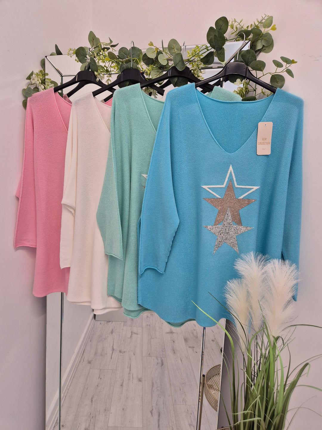 Triple Stars Jumper - (choose your Colour) (Curvy)