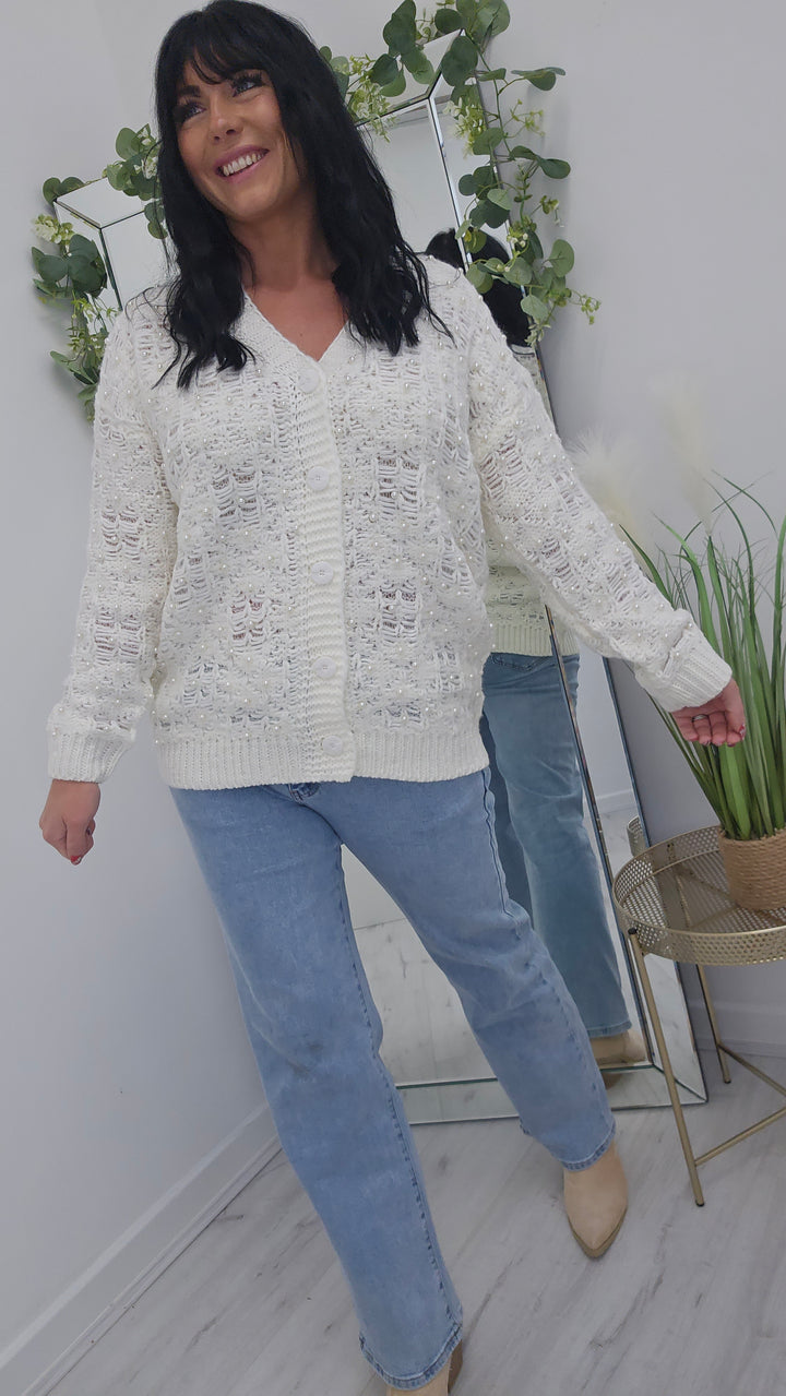 Pearly Cardigan - Cream