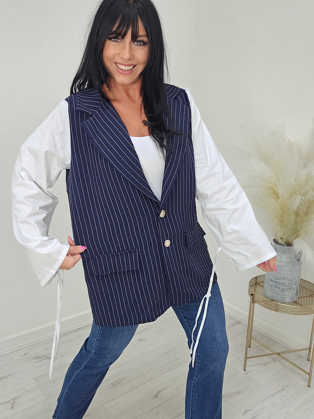 Penelope Pin Stripe Jacket (choose your Colour)