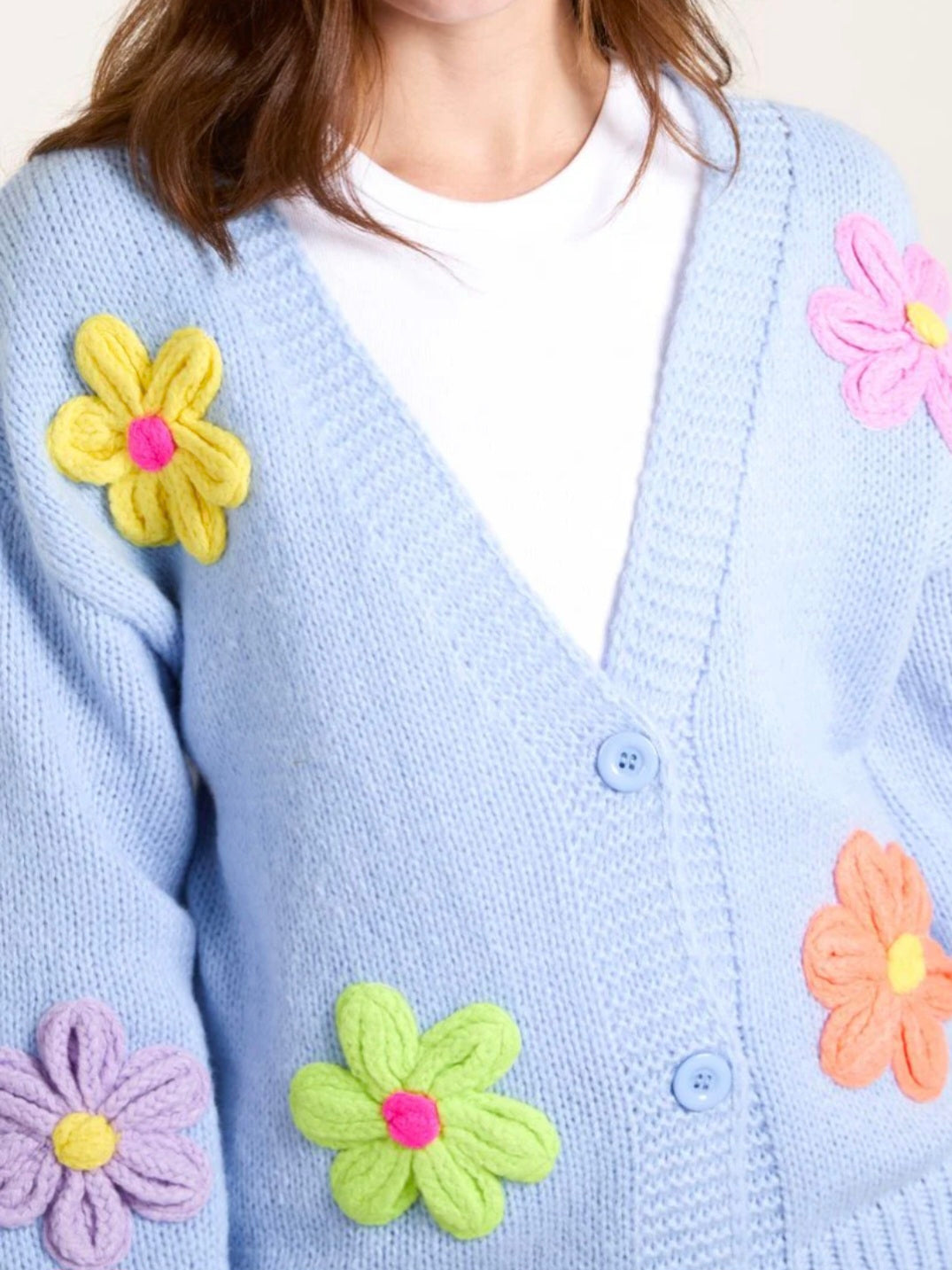 Daisy Cardigan - Blue (choose your Size)