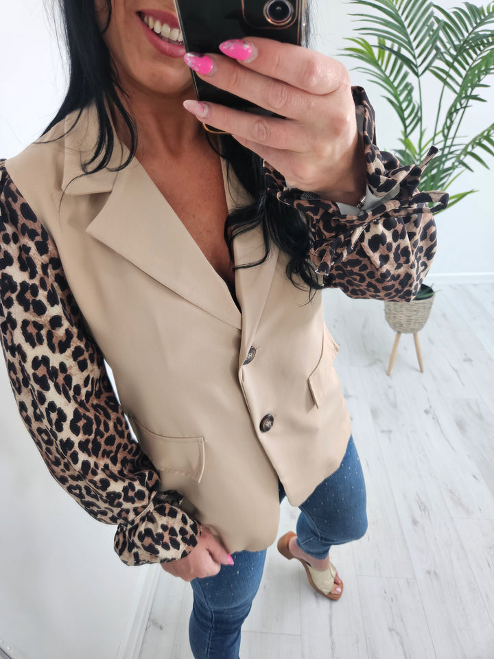 Kenya Leopard Sleeve Jackets (choose your Colour & Size)