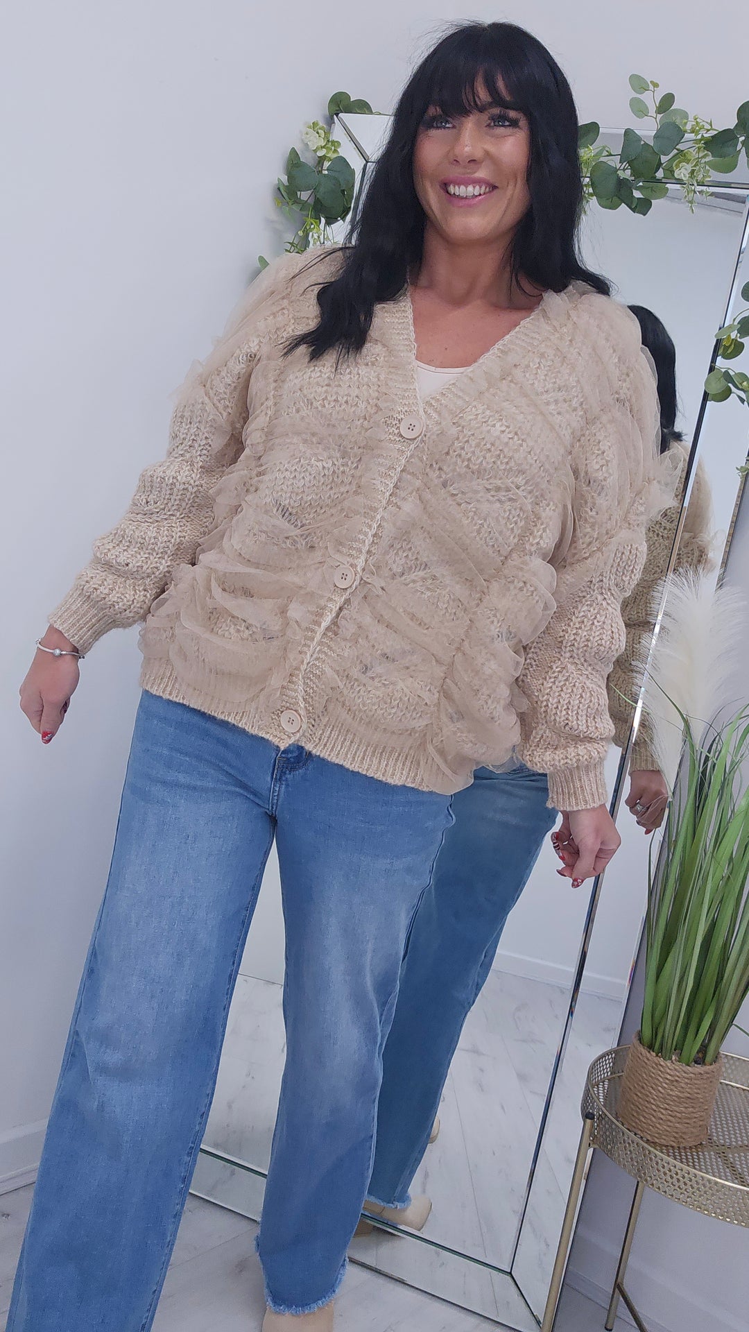 Marcia Mesh Cardigan - Natural