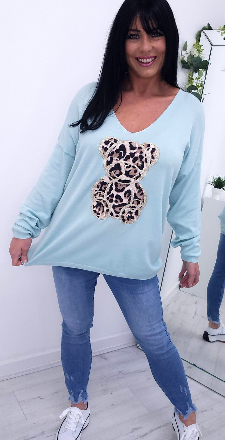 Teddy Soft Fine Knit Jumper - Mint