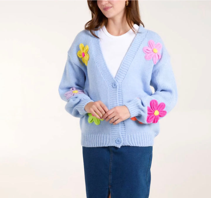 Daisy Cardigan - Blue (choose your Size)