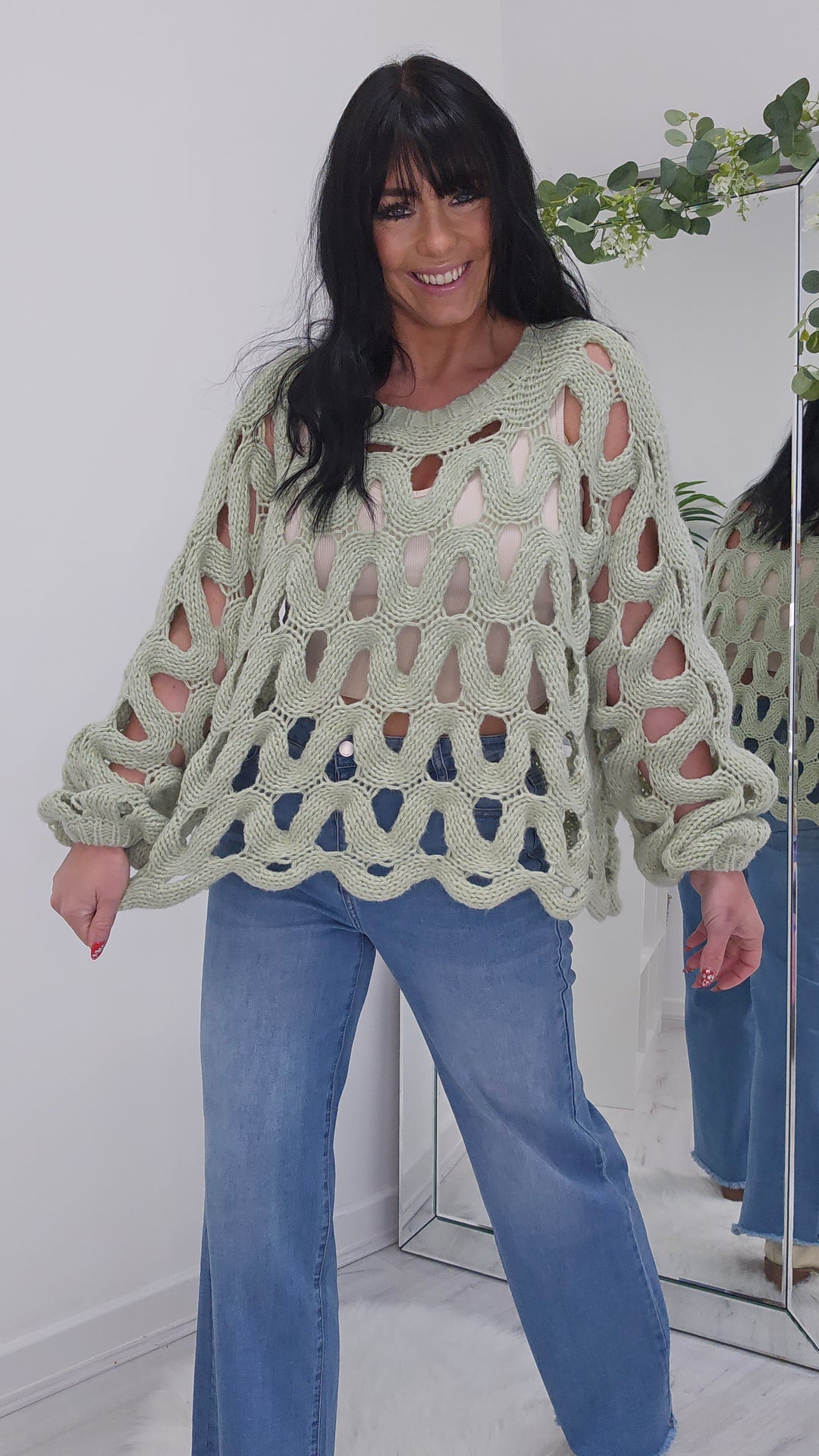 Melissa Oversized Crochet Jumper - (choose your Colour)