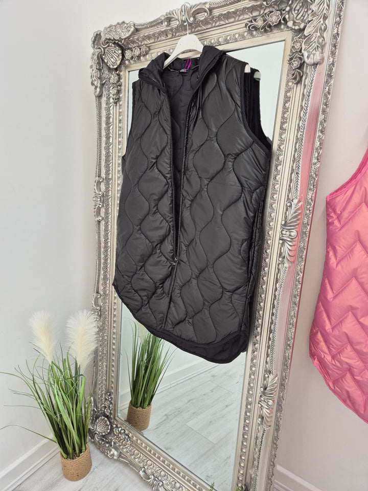 Maisie Metallic Quilted Gilet (Choose your Colour)