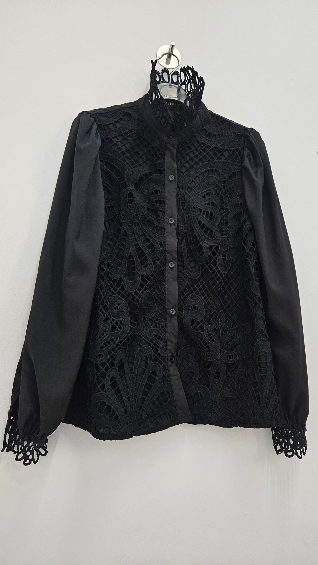 Serena Lace Blouse  - Black