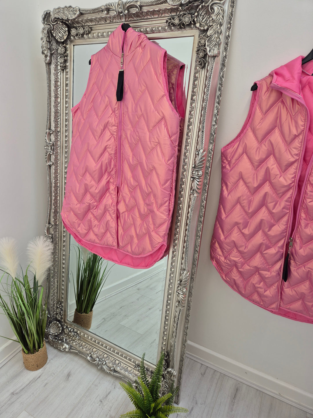 Maisie Metallic Quilted Gilet (Choose your Colour)