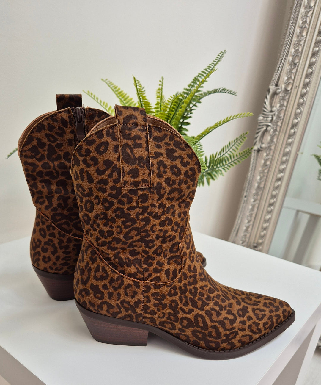 Savannah Leopard Cowboy Boots (choose your Size)